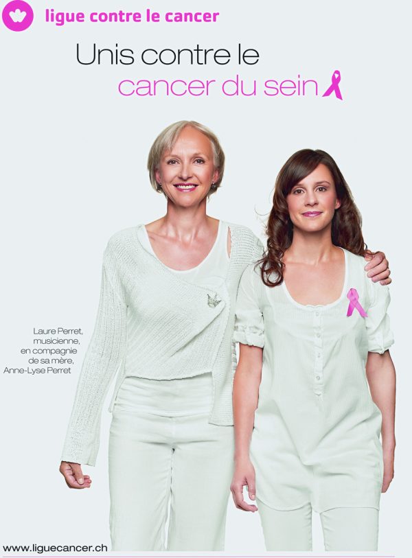 Affiche de la campagne «Unis contre le cancer du sein».