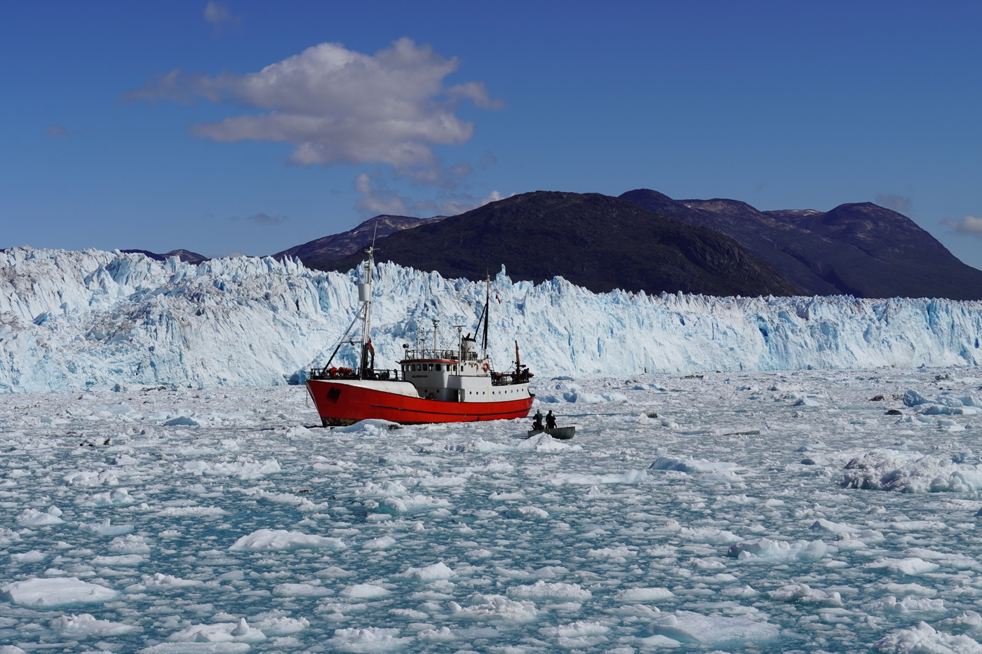 Travail sur le terrain au Groenland dans le cadre du projet GreenFjord en été 2023, Swiss Polar Institute.