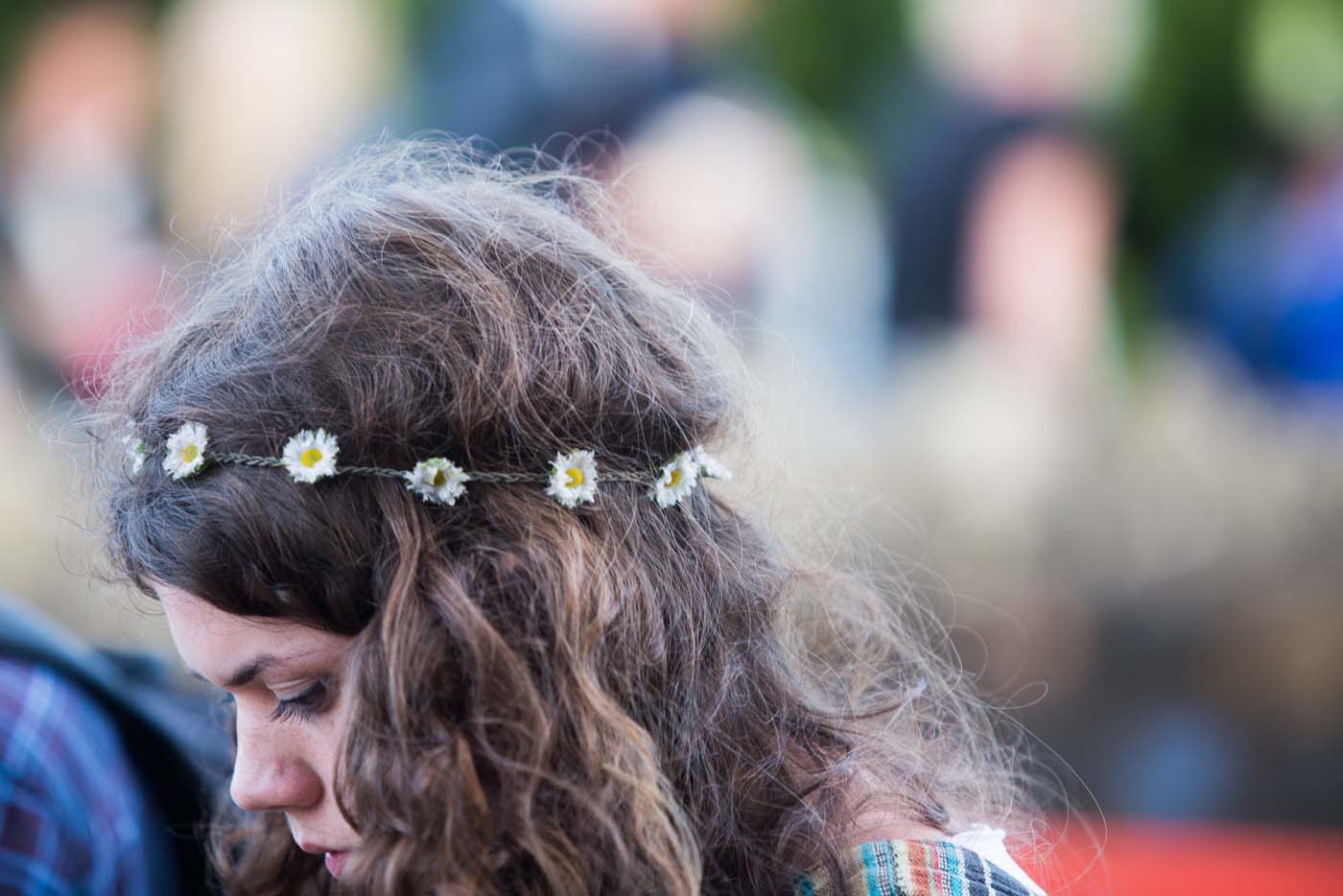 A14 ✪ 70er ans Hippie Festival flower-power Gerbera épingle à cheveux chouchou jaune 