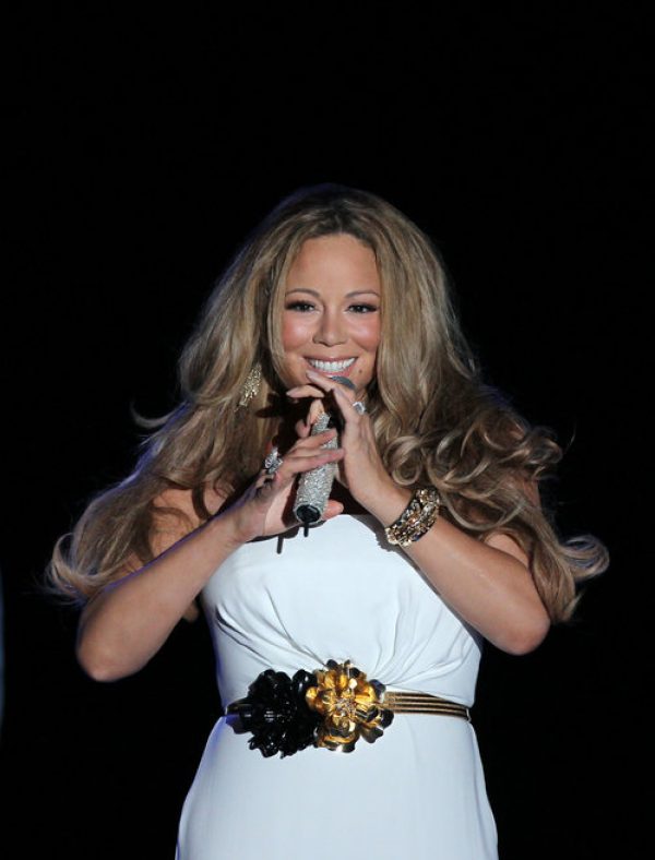 Mariah Carey sur scène au Monte-Carlo Sporting Club en juin 2012, à Monaco.