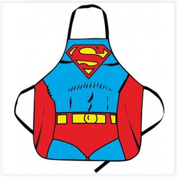 Pour le convaincre de devenir un super héros de la cuisine. Tablier Superman. Tasse-toi.com. 20 fr.