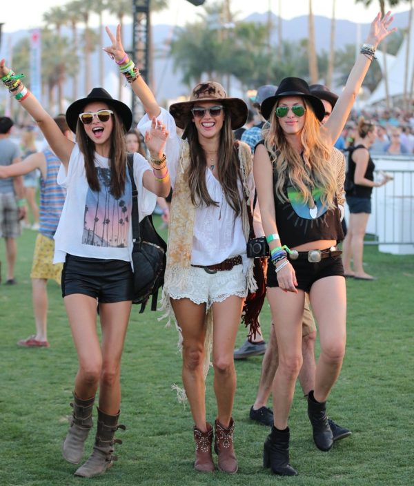 Miranda Kerr, Alessandro Ambrosio et Candice Swanepoel au festival de Coachella, en Californie