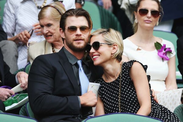 Chris Hemsworth et Elsa Pataky à Wimbledon en 2014.