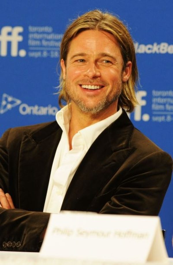 Brad Pitt au cours de la conférence de presse de "Moneyball".