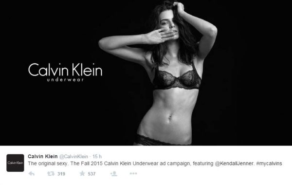 Kendall Jenner et Isabeli Fontana en sous-vêtements pour Calvin Klein
