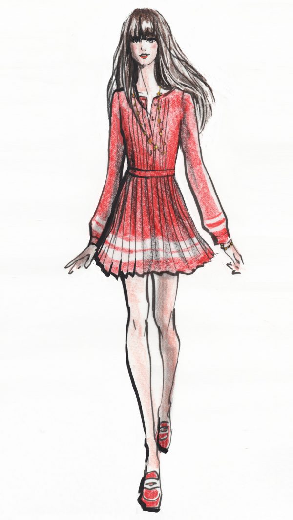 Robe Tommy Hilfiger de la collection 'To Tommy, from Zooey'.