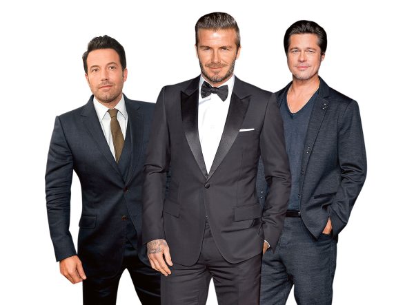 Ben Affleck, David Beckham et Brad Pitt.