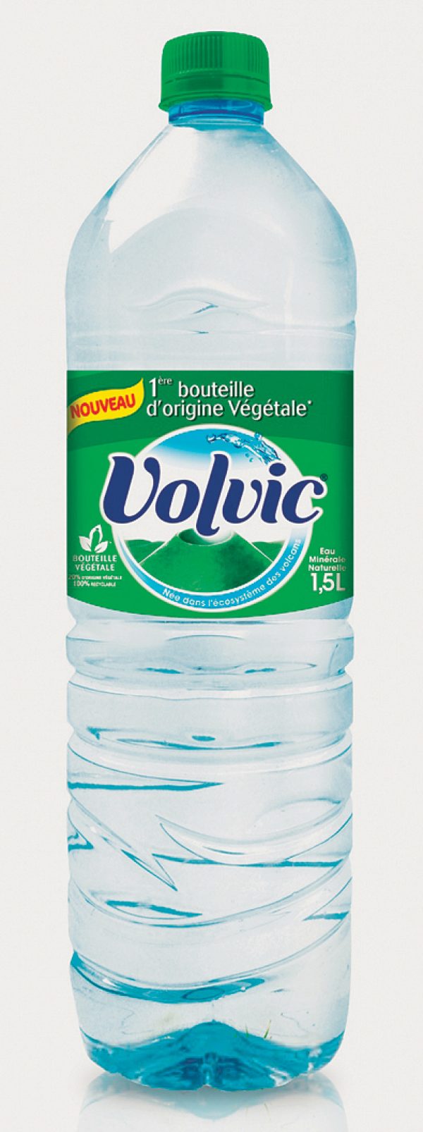 La nouvelle bouteille d’eau Volvic.