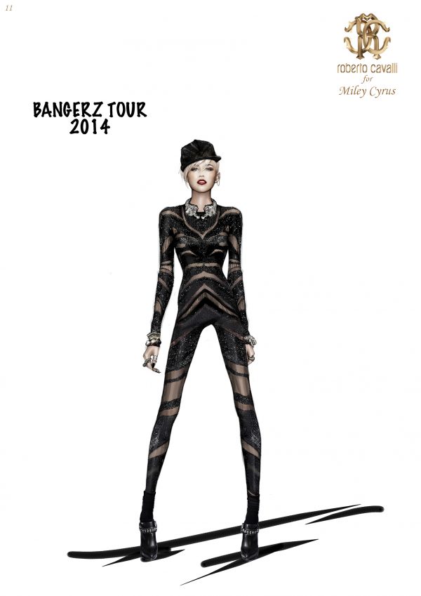 Roberto Cavalli pour la tournée 'Bangerz 2014' de Miley Cyrus.