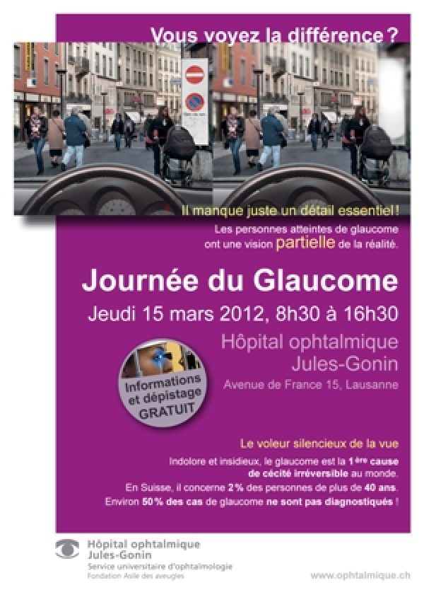 La journée mondiale de prévention du glaucome, l’Hôpital ophtalmique Jules-Gonin.