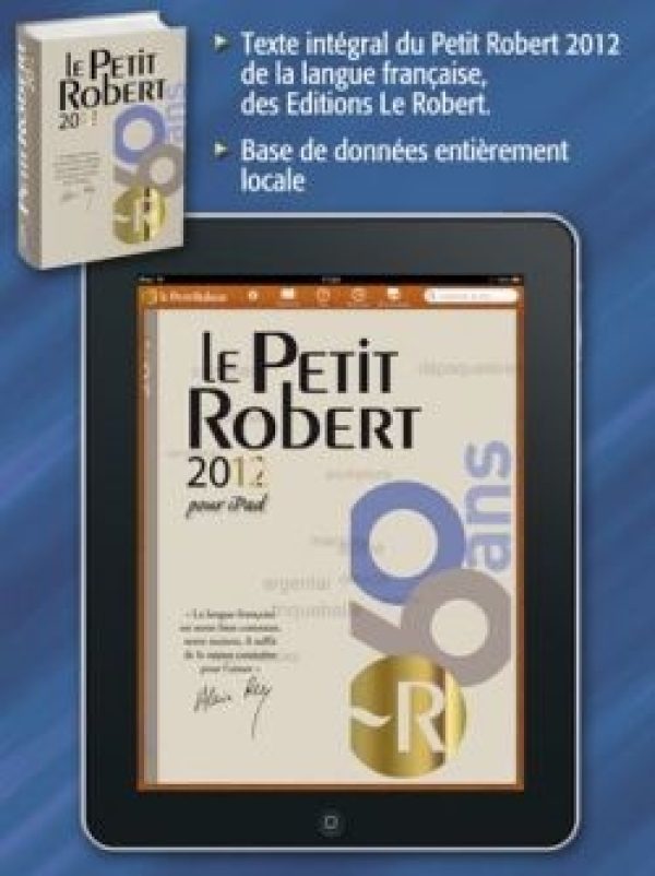 Le Petit Robert s'invite sur iPad, pour 29,99€.