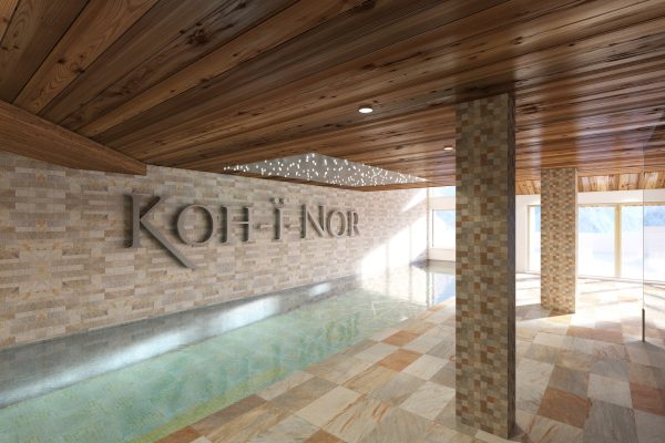 Le Spa Koh-I Nor dispose de deux piscines avec vue sur la montagne.