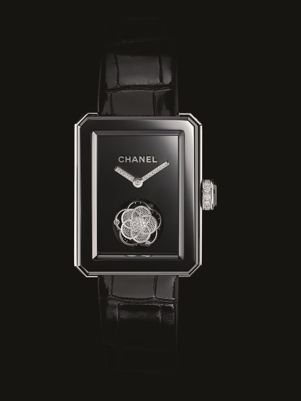 La montre "Première Tourbillon Volant" de Chanel est une pièce unique, imaginée en exclusivité pour Only Watch 2013.