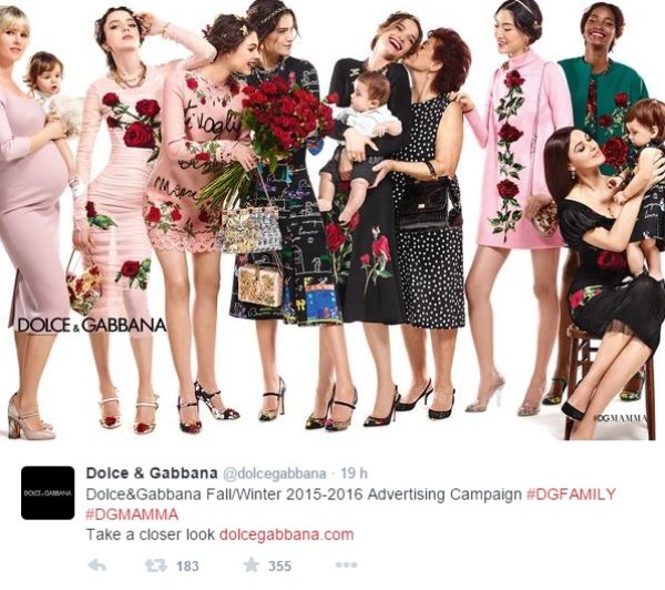 La famille, source d'inspiration inépuisable pour Dolce & Gabbana