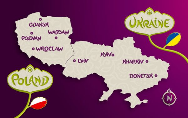 La Pologne et l'Ukraine accueillent les championnats d'Europe de football 2012.