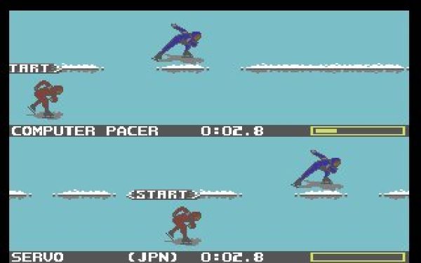 les graphismes désuets du jeu Winter Games, sorti en 1986