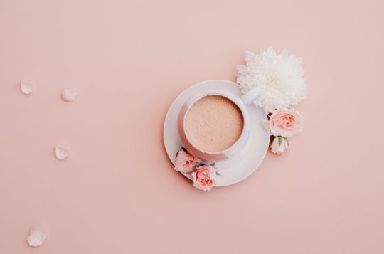 Rose latte boisson anti stress digestion
