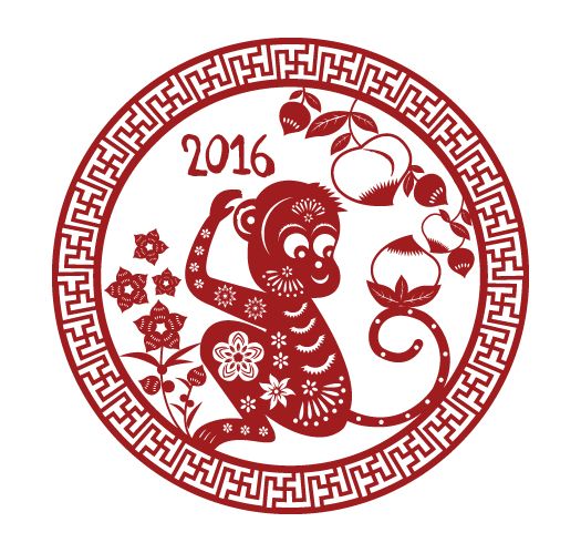 Année du singe Nouvel an chinois 2016
