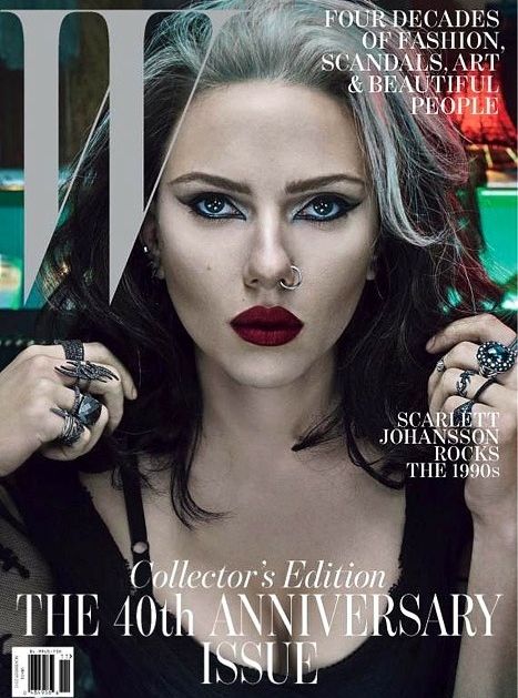 Scarlett Johansson, plus Rock'n'roll que jamais pour une des couvertures du nouveau W.