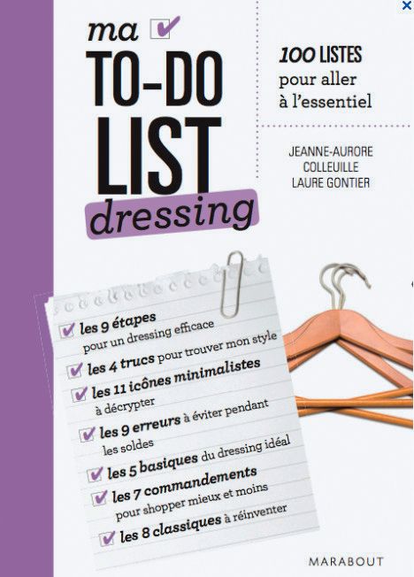Ma To-do List Dressing, de Laure Gonthier et Jeanne-Aurore Colleuille, Ed. Marabout, 192 p.