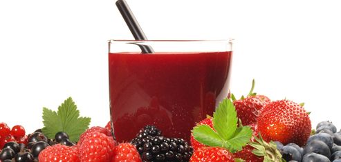 smoothies et fruits rouges
