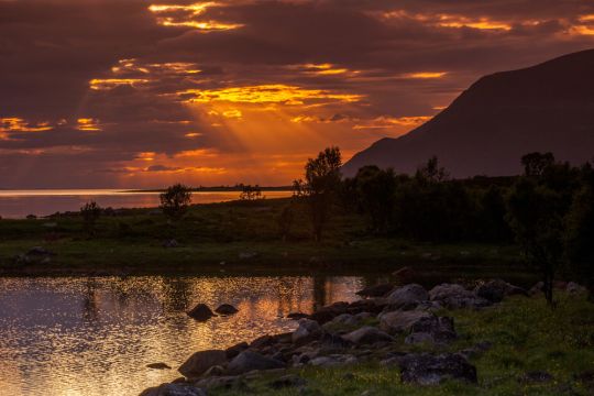Le soleil de minuit en Norvège.